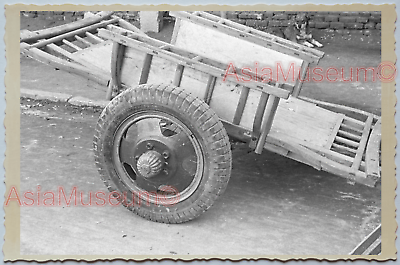 WW2 CHINA SHANGHAI STREET SCENE PUSH CART TRANSPORT  Vintage Photo 中国上海老照片 367