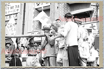 WW2 CHINA SHANGHAI PIER PORT BOAT FERRY JETTY BOY SHOP Vintage Photo 中国上海老照片 314