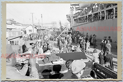 WW2 CHINA NANKING BAND LADY AMERICA CRUISE FERRY SHIP Vintage Photo A37 中国旧老照片