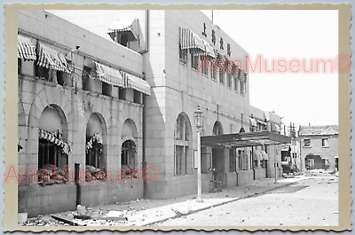 WW2 CHINA SHANGHAI JAPANESE BOMBING DAMAGE BUILDING Vintage Photo 中国上海老照片 320