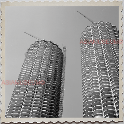 40s USA America CHICAGO Marina City Towers Building Vintage Old Photograph S8190