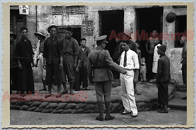 WW2 CHINA SHANGHAI SHIP ARMY SOLDIER MILITARY POLICE Vintage Photo 中国上海老照片 392