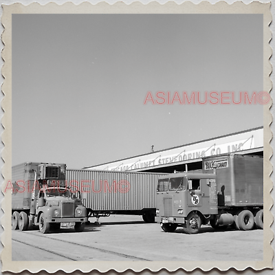 50s CHICAGO ww2 CALUMET TRUCK SHIPMENT GOODS B&W OLD Vintage Photograph S11478