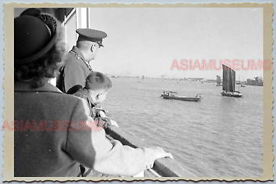 WW2 CHINA NANKING SHANGHAI AMERICA CRUISE FERRY SHIP Vintage Photo A36 中国旧老照片