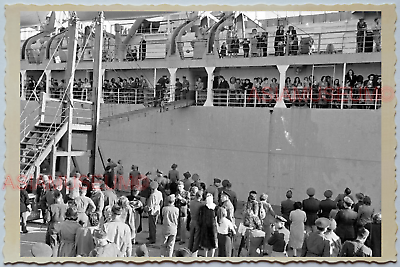 WW2 CHINA BOAT  AMERICA SEAPORT CRUISE FERRY SHIP Vintage Photo A44 中国旧老照片