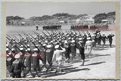 WW2 CHINA FOOTBALL FIELD BRITISH NAVY SAILOR ARMY WAR Vintage Photo A17 中国旧老照片