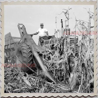 50s INDIANA BLOOMINGTON FARMER CORN TRUCK HARVEST OLD Vintage Photograph S8106