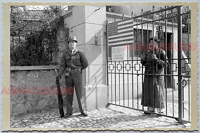 WW2 CHINA SHANGHAI USA AMERICA EMBASSY ARMY SOLDIER Vintage Photo A226 中国旧老照片