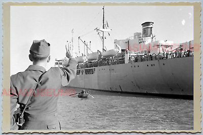 WW2 CHINA NANKING SHANGHAI AMERICA CRUISE FERRY SHIP Vintage Photo A34 中国旧老照片