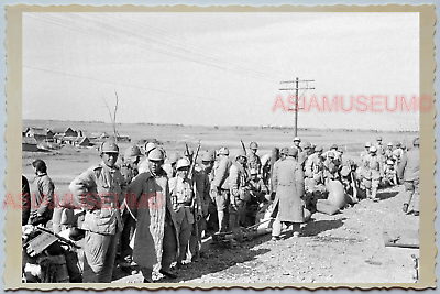 WW2 CHINA NANKING SHANGHAI RAILWAY TRAIN ARMY SOLDIER Vintage Photo A50 中国旧老照片