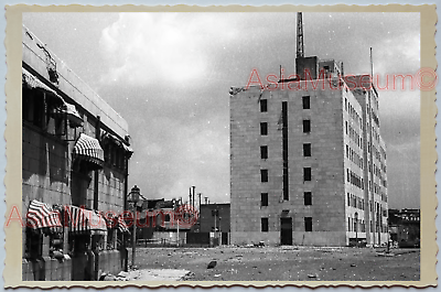 WW2 CHINA SHANGHAI JAPANESE BOMBED AREA BUILDING STORE Vintage Photo 中国上海老照片 346