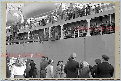 WW2 CHINA BOAT  AMERICA SEAPORT CRUISE FERRY SHIP Vintage Photo A45 中国旧老照片