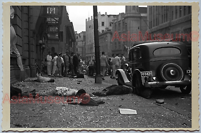 WW2 CHINA SHANGHAI JAPANESE BOMBING AFTERMATH HOTEL Vintage Photo 中国上海老照片 359