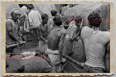 40s PORTRAIT STREET Working GAY BOMBAY Topless Man B&W Vintage INDIA Photo #21