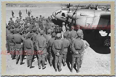 WW2 CHINA SHANGHAI PLANE AIRCRAFT ARMY SOLDIER PILOT Vintage Photo A1070 中国旧老照片