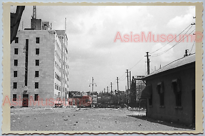 WW2 CHINA SHANGHAI JAPANESE BOMBED AREA STREET SCENE Vintage Photo 中国上海老照片 337