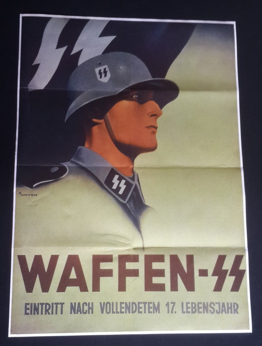 1941 WW2 GERMANY NAZI WAFFEN SS ARMY SOLDIER PROPAGANDA WAR POSTER