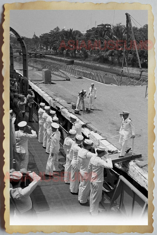 60s Vietnam War FRENCH NAVY ADMIRAL SAILOR WARSHIP MARINES Vintage Photo 1150