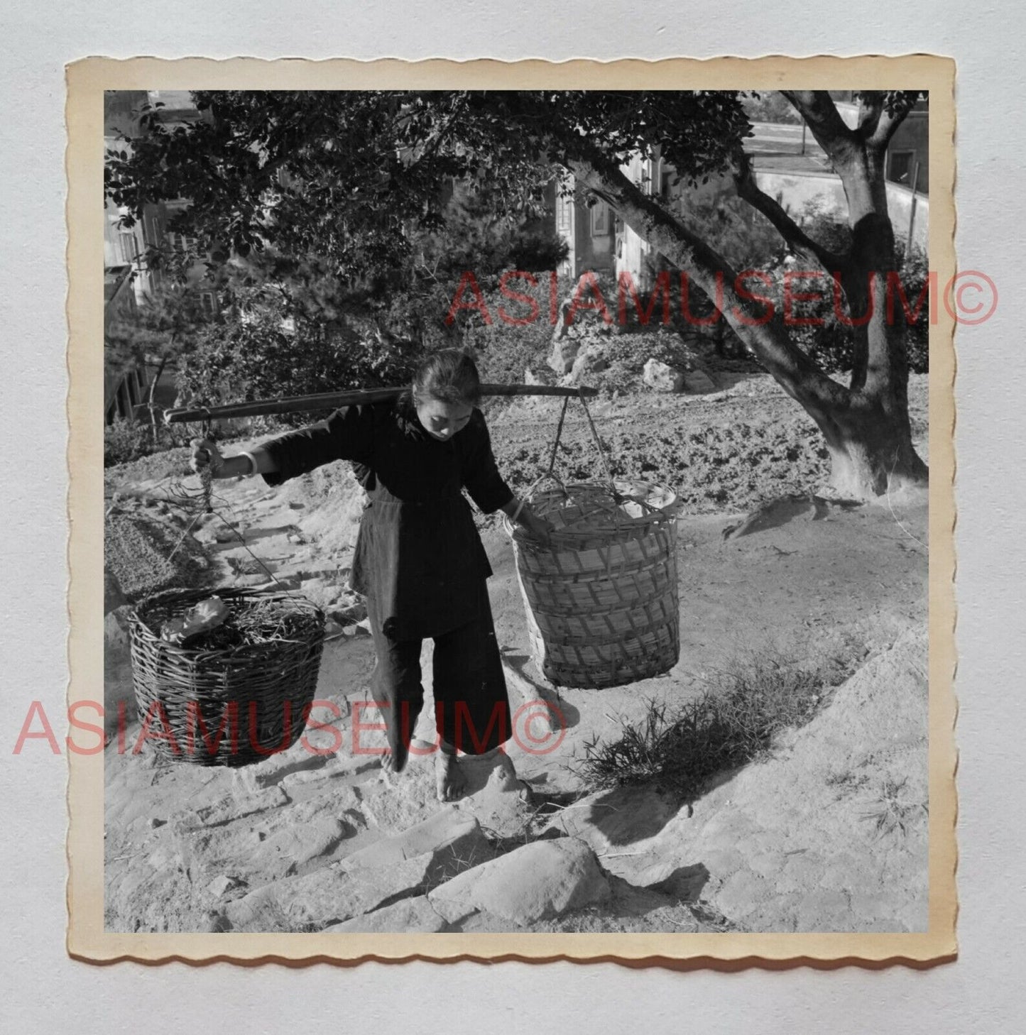 1940s WOMEN FARMER VILLAGE YOKE YUEN LONG Vintage Hong Kong Photo 30239 香港旧照片