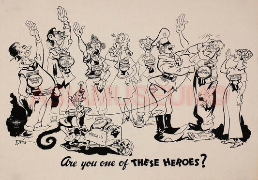 1943 WWii USA AMERICA COMIC CARTOON FUNNY Monkey War TOJO PROPAGANDA Postcard