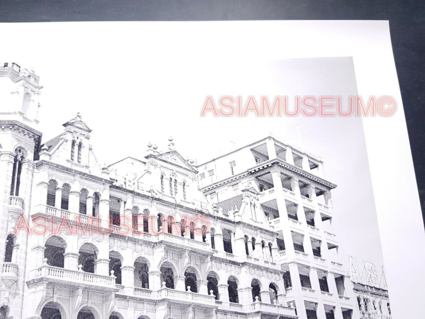 WW2 POST OFFICE Hong Kong British Building Street Scene Road Vintage Photo 香港老照片