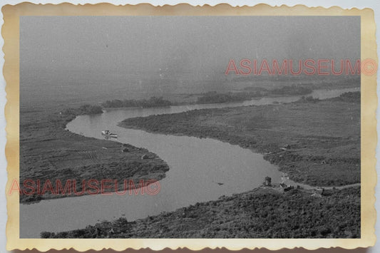 50s Vietnam Indochina Ho Chi Minh Saigon Mekong River Ship  Vintage Photo #566