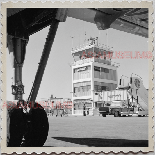 50s FAIRBANKS NORTH STAR BOROUGH ALASKA AIRPORT TOWER  VINTAGE USA Photo 10822