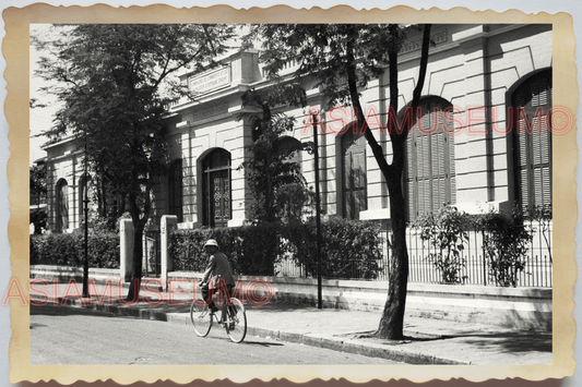 40s Vietnam HANOI STREET ORIENT FRENCH COLONIAL BUILDING OLD Vintage Photo 04345