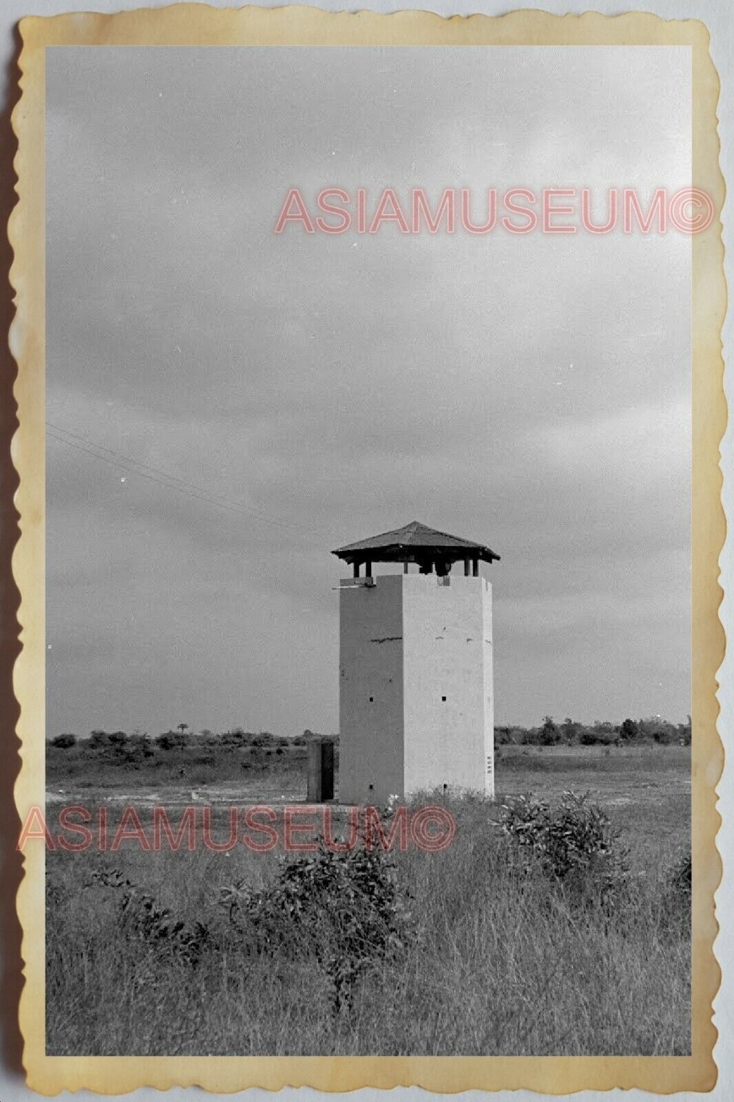 40s Vietnam War SAIGON FRANCE TOWER FORTRESS BORDER GUARD OLD Vintage Photo 1679