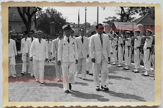 50s Vietnam War Indochina French ARMY NAVY BAO DAI SAIGON B&W Vintage Photo #364