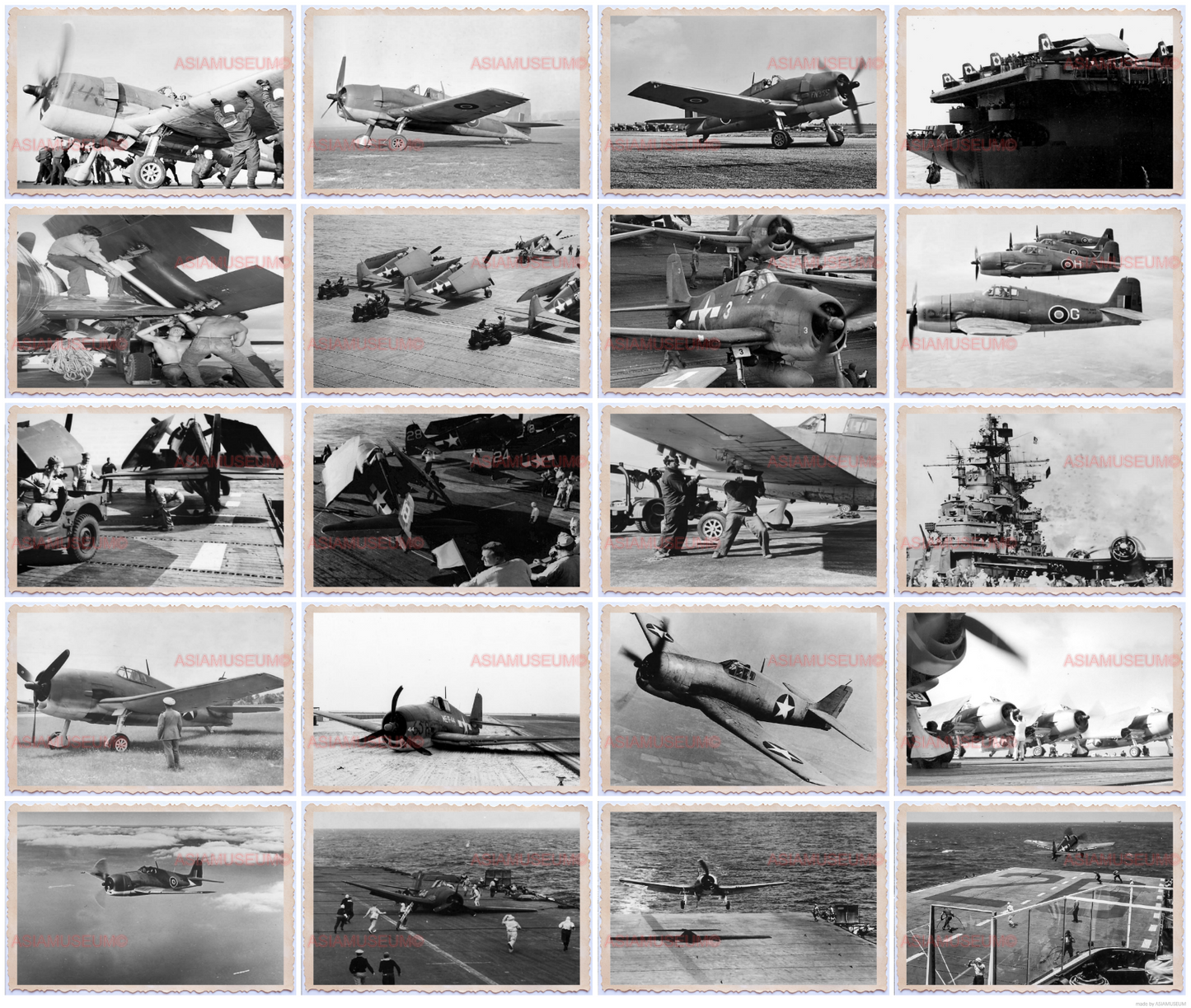 LOT 255pcs WW2 AMERICA Grumman Hellcat Aircraft Carrier NAVY Warship Old Photo