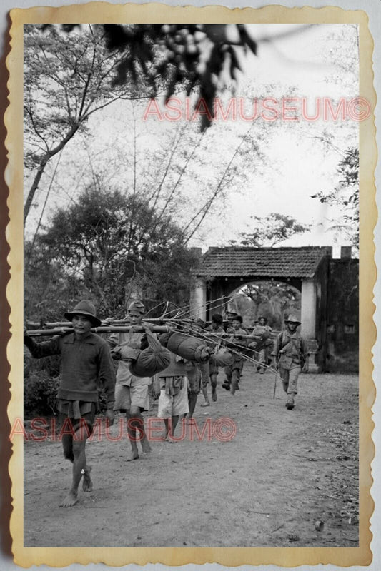 50s Vietnam SAIGON VILLAGE ARMY VIETCONG SOLDIER FORTRESS WAR Vintage Photo 372