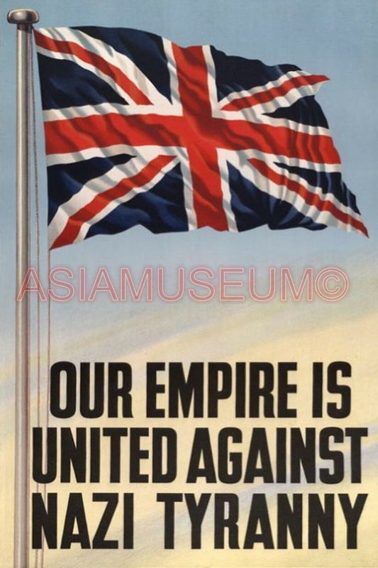 1944 WW2 BRITIAN BRITISH EMPIRE UNION JACK ALLIES ARMY WAR PROPAGANDA Postcard