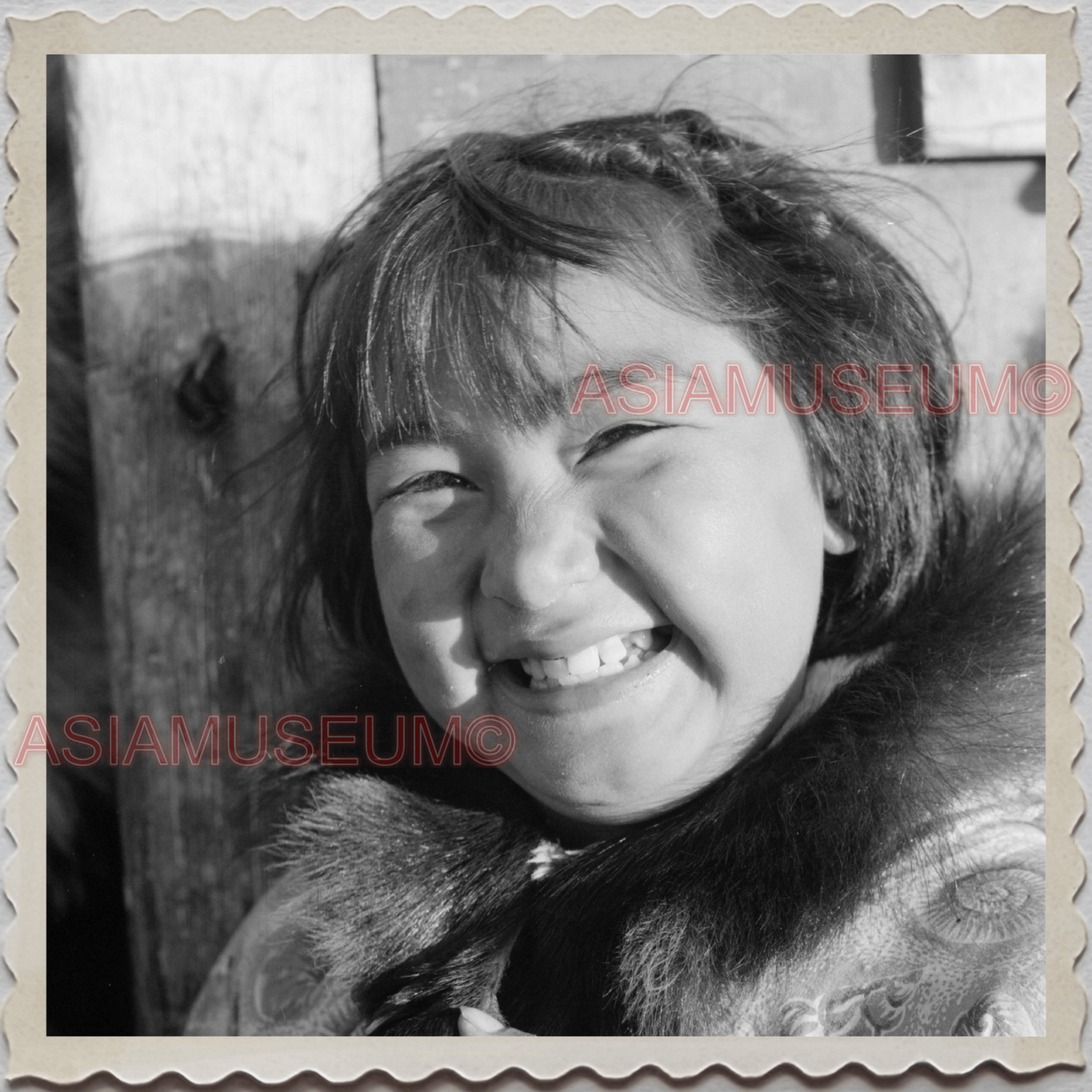 50s UTQIAGVIK NORTH SLOPE BARROW ARCTIC ALASKA INUPIAT GIRL OLD USA Photo 11421