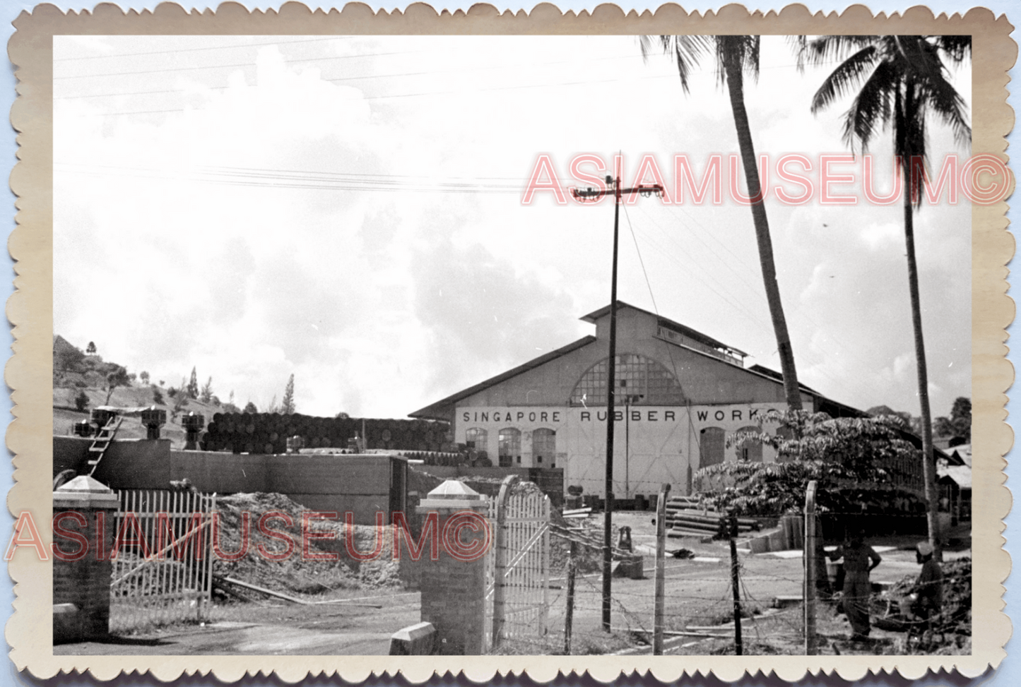 WW2 British Rubber Factory Warehouse Building War Vintage Singapore Photo 28299