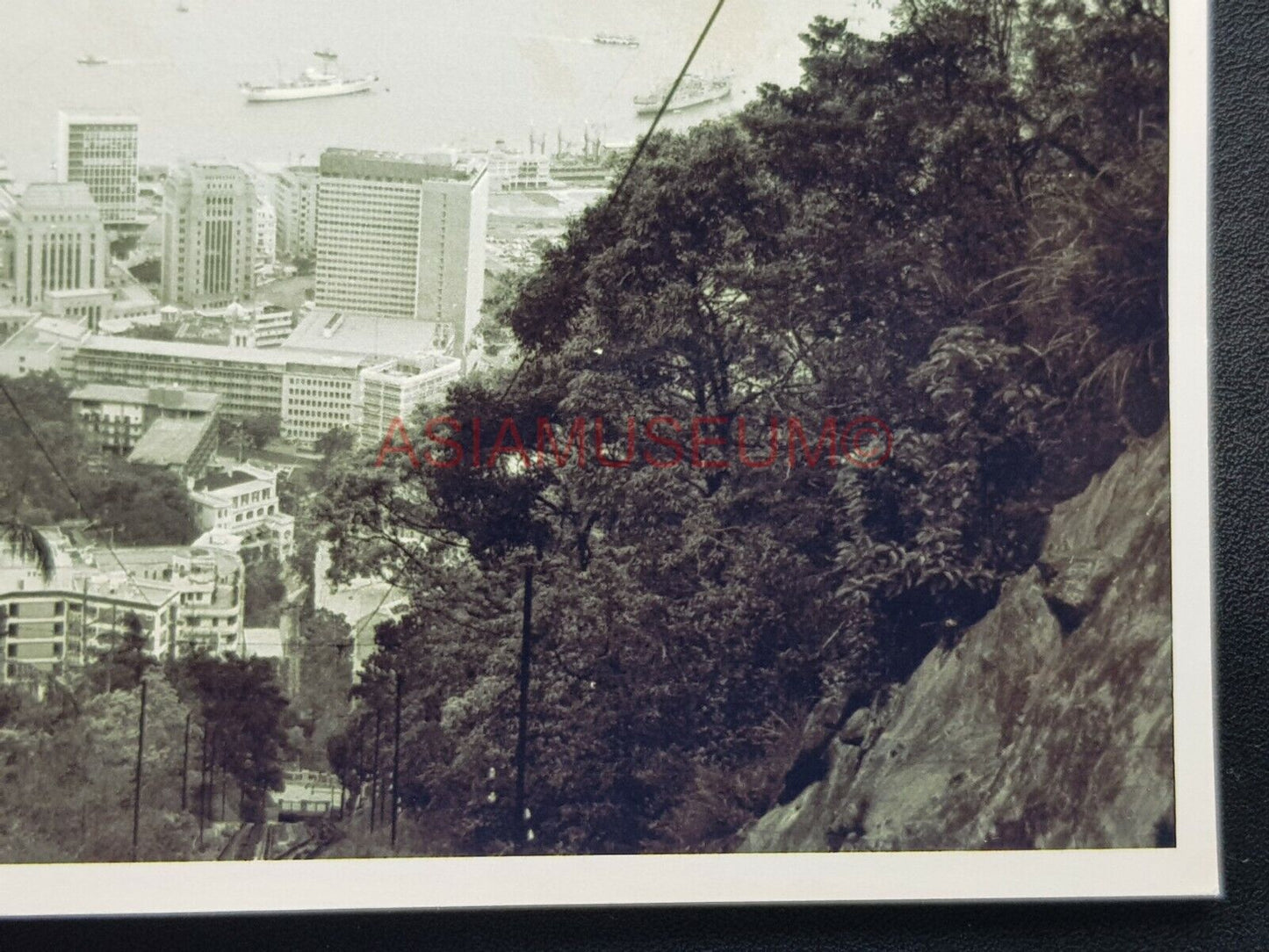 Hong Kong Victoria Peak Tram Ferry Terminal Harbor Kowloon Photo Postcard RPPC