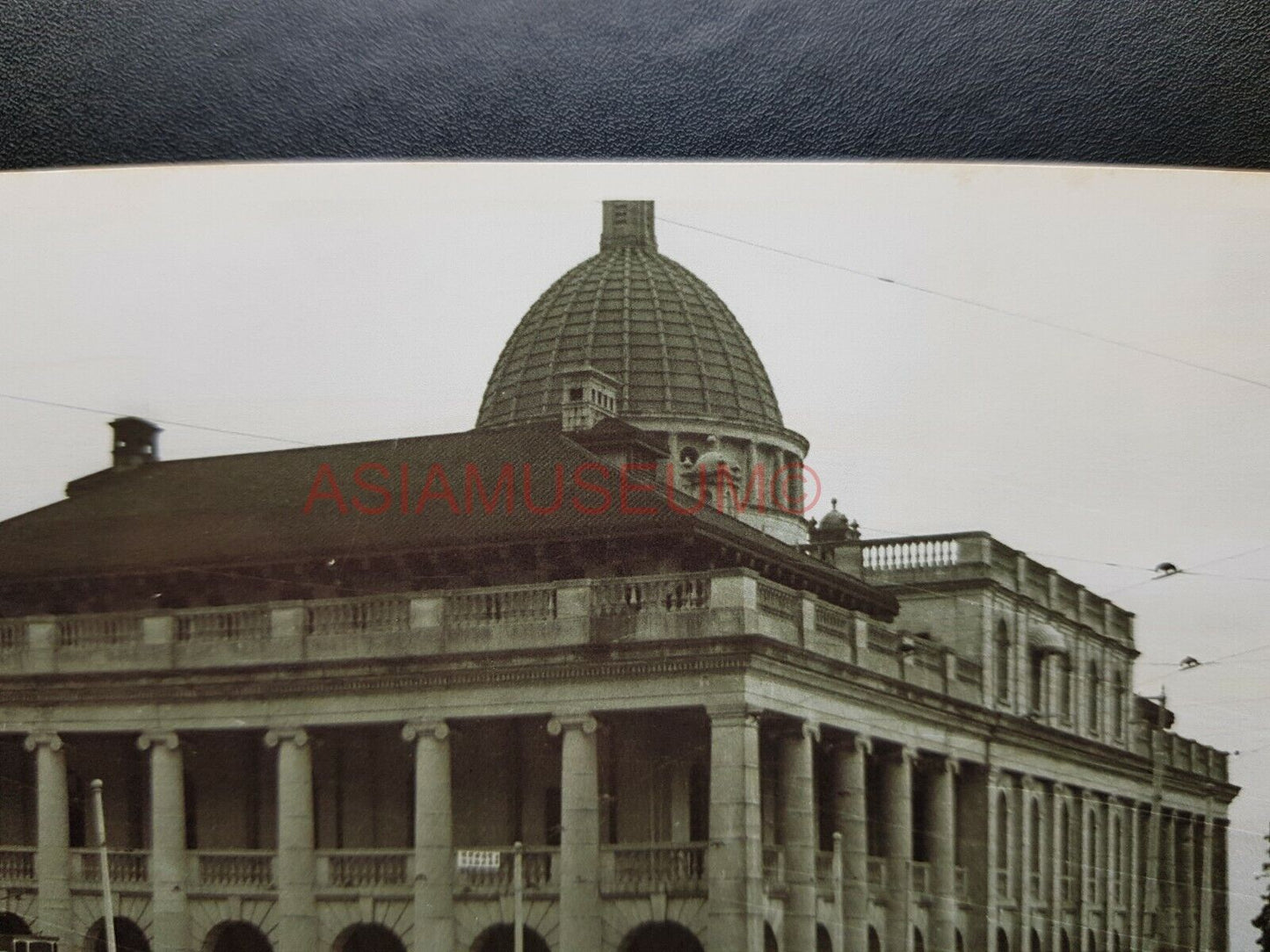 WW2 Supreme Court Des Voeux Road Central Bus Hong Kong Photo Postcard RPPC #1460