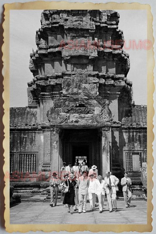 40s Vietnam War SAIGON FRENCH WESTERN WOMEN ANGKOR WAT TOUR Vintage Photo 1571