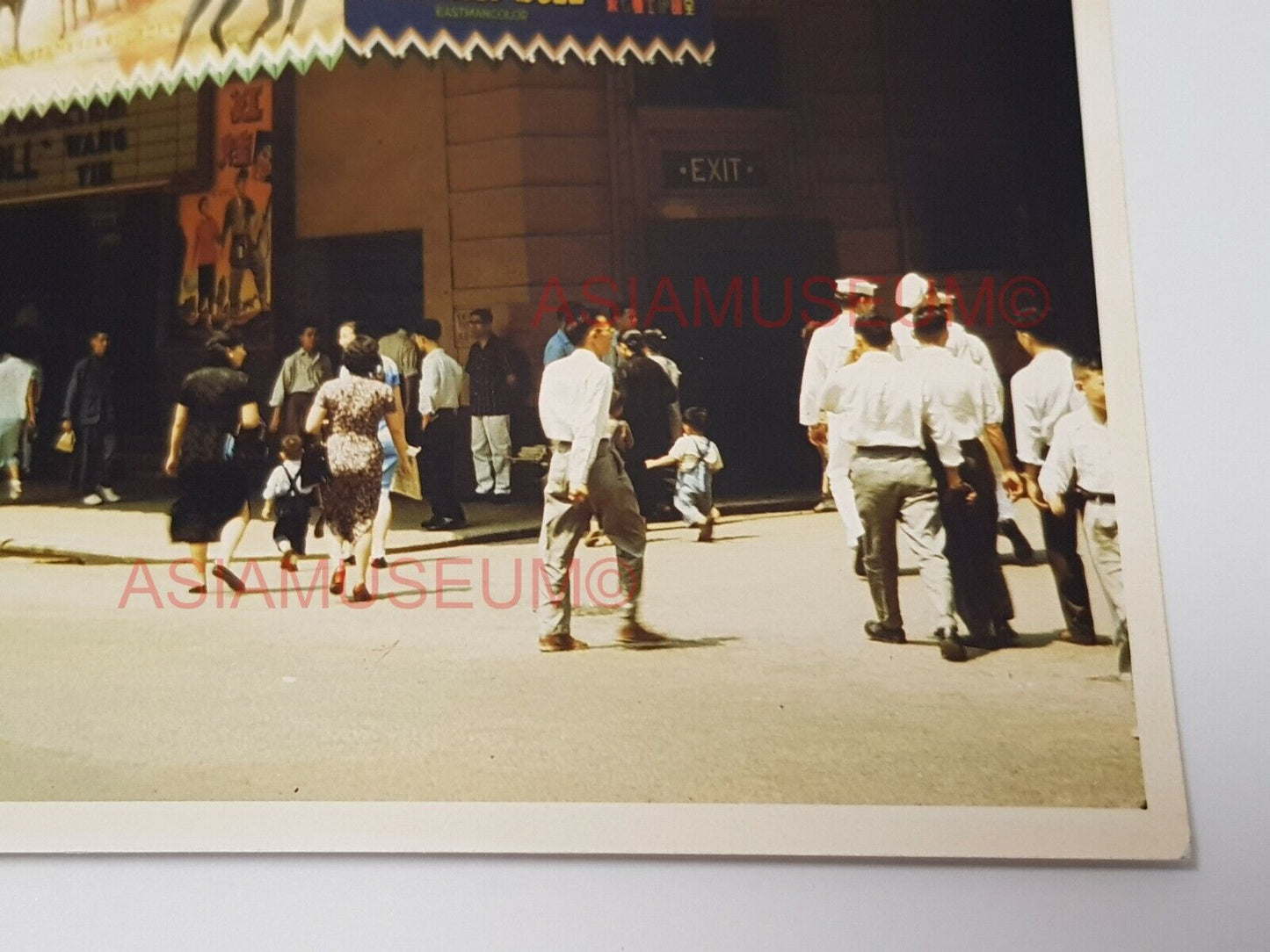 50s Queen's Road Cinema Theater Scarlet Doll Women Hong Kong Photo Postcard RPPC