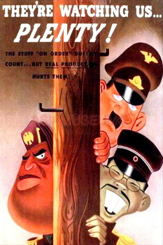 1944 WWii USA AMERICA JAPAN TOJO COMIC CARTOON FUNNY CARICATURE WAR WIN Postcard