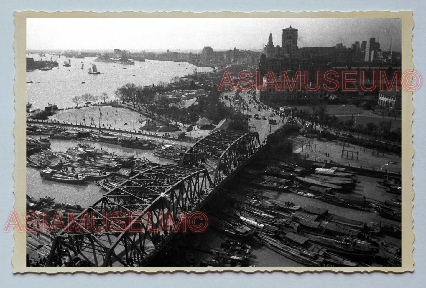 THE BUND BRITISH CONTROL BRIDGE  B&W Vintage China Shanghai Photo 中国上海老照片 #131