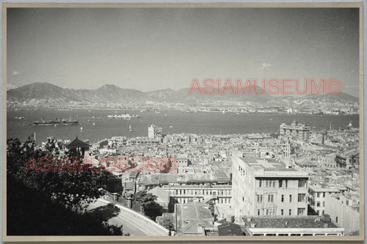 40s Mountain Harbor Hill View HONG KONG VINTAGE PHOTO POSTCARD RPPC 734 香港舊照片明信片