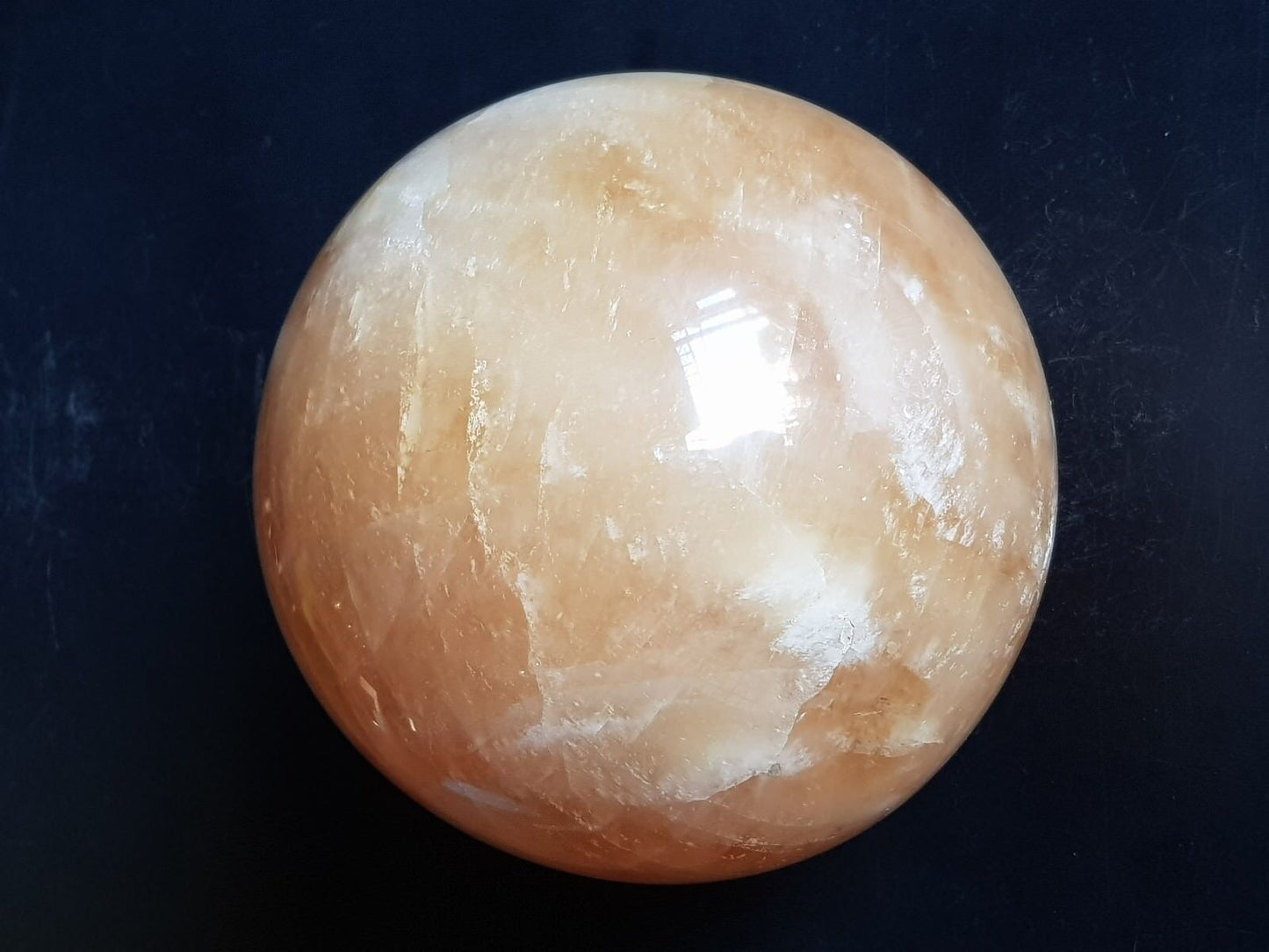 46.3LB NATURAL CITRINE Yellow Calcite Quartz Crystal Sphere BALL HEALING point