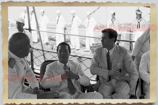 50s Vietnam War Saigon Ho Chi Minh Ferry Bao Dai Navy General Vintage Photo #986