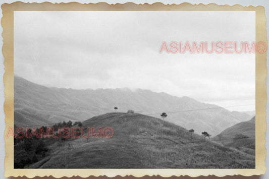 50s Vietnam SAIGON MOUNTAIN HILL SCENERY VIEW BOMBING SOLDIER Vintage Photo 1643