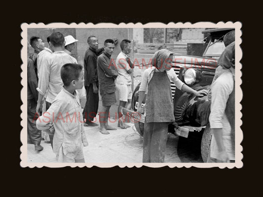 Women Lady Construction Worker Labor Truck Vintage Hong Kong Photo 香港旧照片 #2481