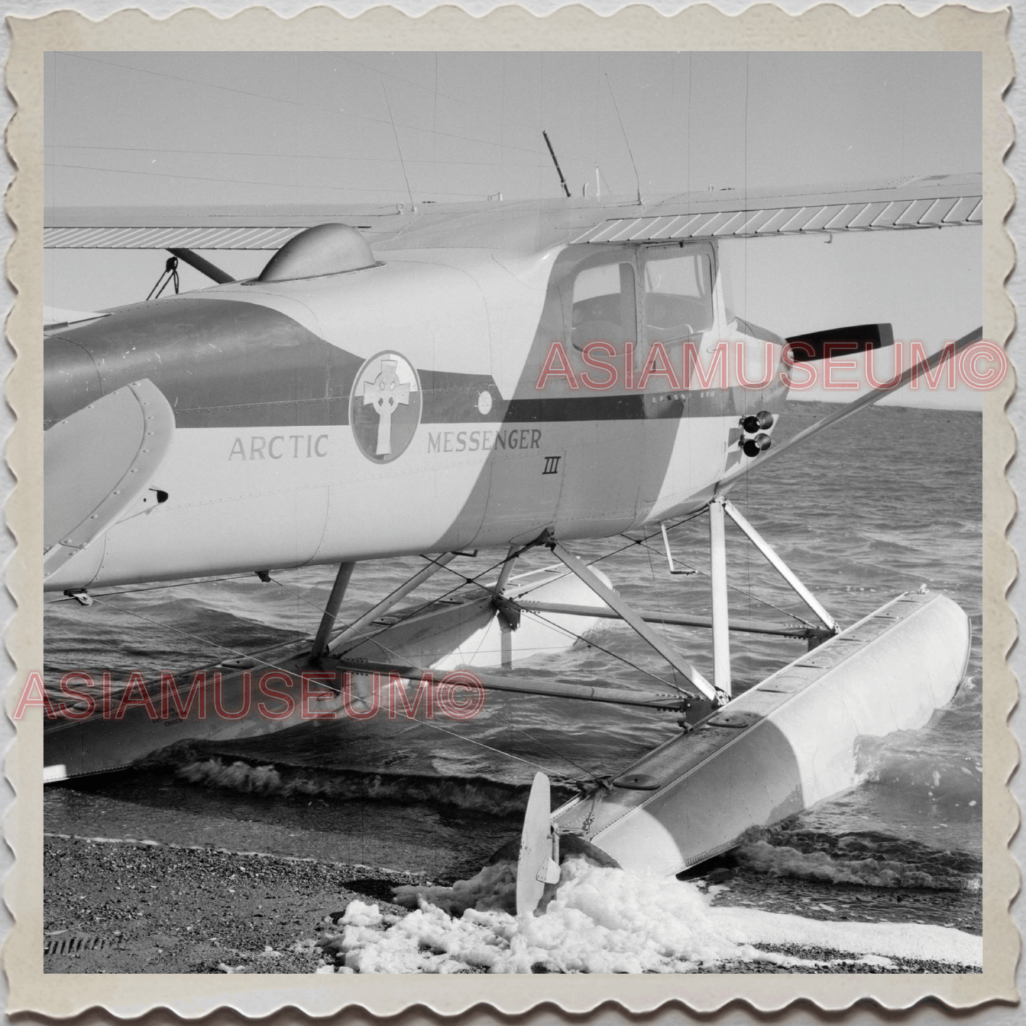 50s UTQIAGVIK NORTH SLOPE BARROW ALASKA SEAPLANE BEACH VINTAGE USA Photo 10077