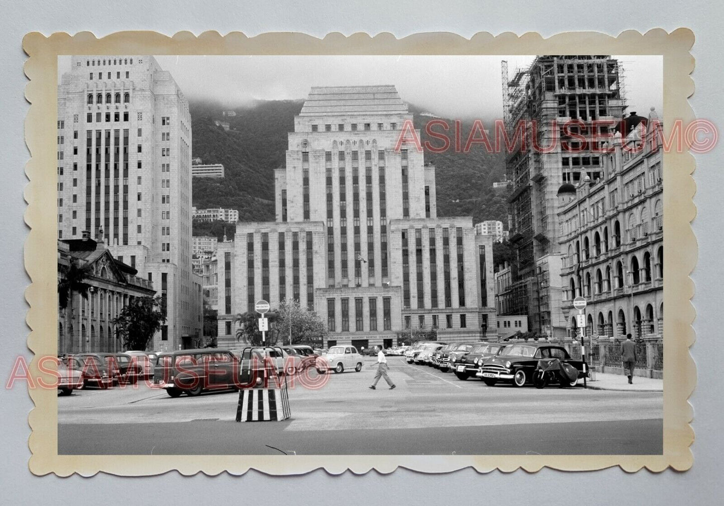 HONG KONG AND SHANGHAI BANK STATUE SQUARE CENTRAL CAR VINTAGE Photo 23062 香港旧照片