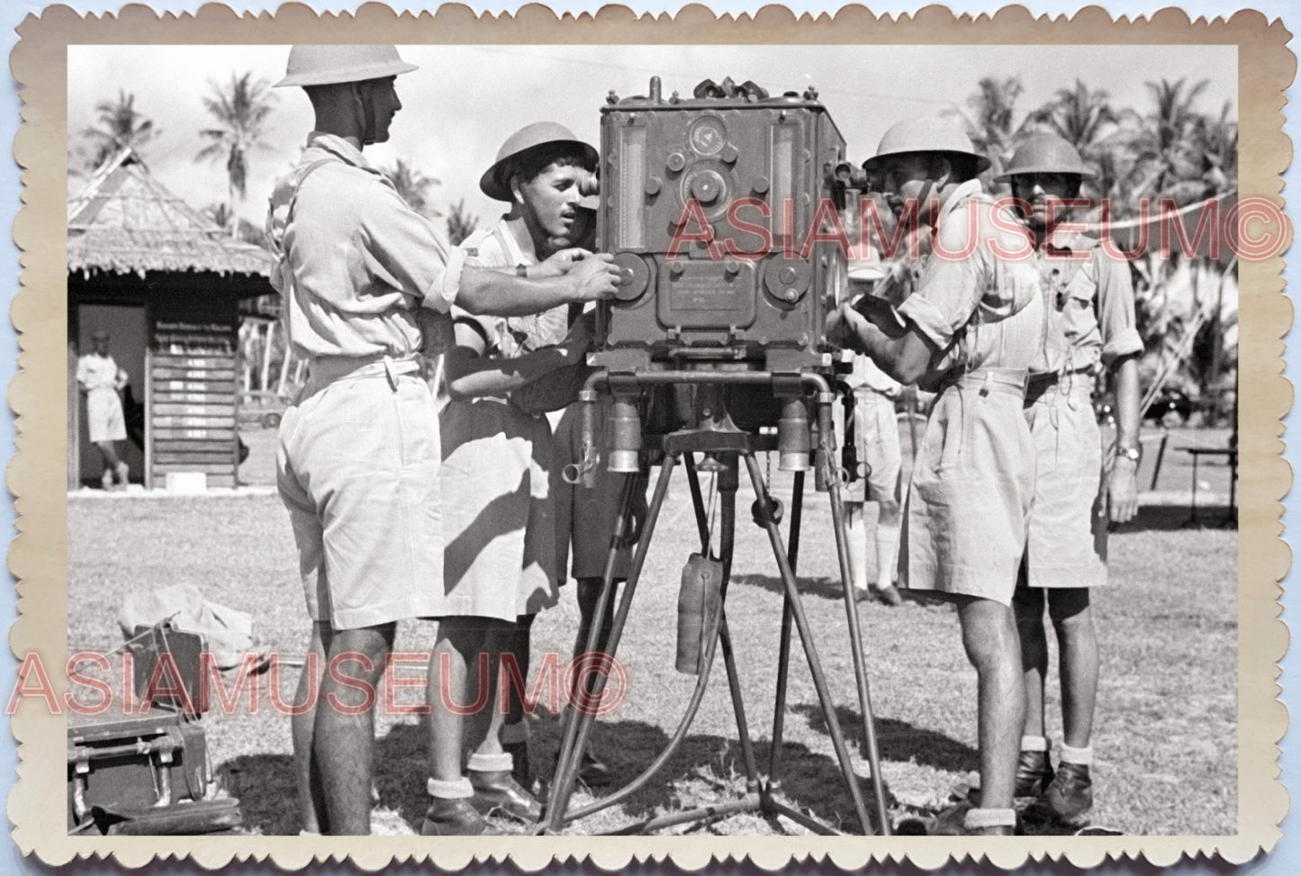 WW2 British India Army Soldier Anti Japan Aircraft Gun War Singapore Photo 27899