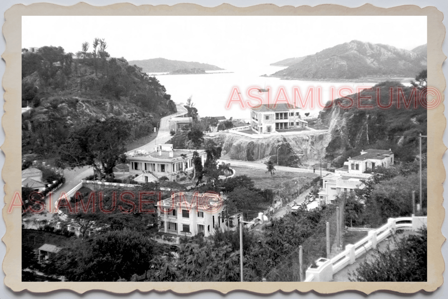 40's MACAU MACAO Guia Monte Fort City View Harbor Hill Vintage Photo 澳门旧照片 27960